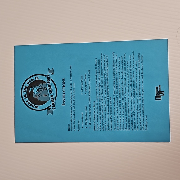 "Where in the USA is Carmen Sandiego?" replacement game pieces cards stickers + - Picture 6 of 13